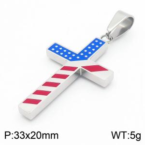 Stainless Steel Cross Pendant - KP130544-HR