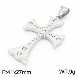 Stainless Steel Cross Pendant - KP130547-HR