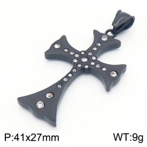 Stainless Steel Cross Pendant - KP130548-HR