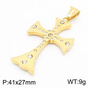 Stainless Steel Cross Pendant - KP130549-HR