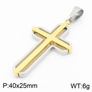 Stainless Steel Cross Pendant - KP130555-HR