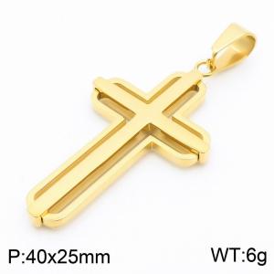 Stainless Steel Cross Pendant - KP130557-HR