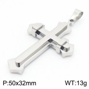 Stainless Steel Cross Pendant - KP130558-HR