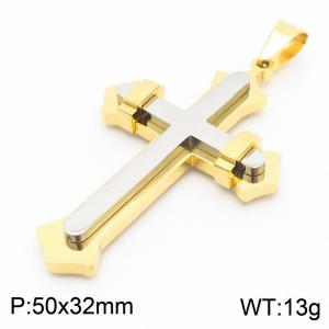 Stainless Steel Cross Pendant - KP130560-HR