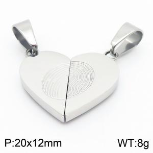 Stainless Steel Lover Pendant - KP130567-HR