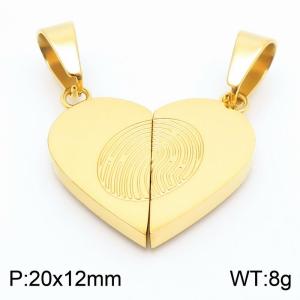 Stainless Steel Lover Pendant - KP130568-HR