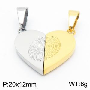 Stainless Steel Lover Pendant - KP130570-HR