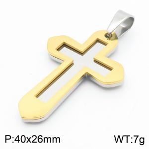 Stainless Steel Cross Pendant - KP130579-HR