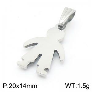 Unisex Stainless Steel Boy Pendant - KP130647-Z