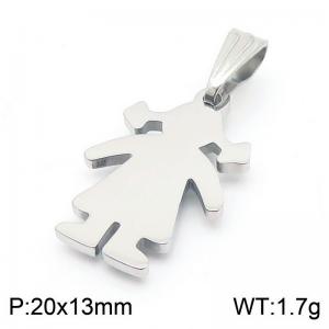 Women Stainless Steel Girl Pendant - KP130648-Z