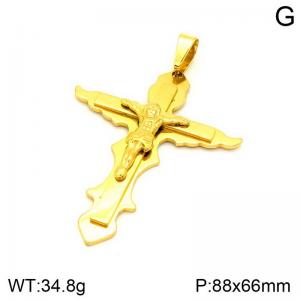 Stainless Steel Cross Pendant - KP130749-NT