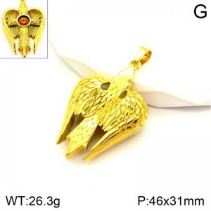 Stainless Steel Gold-plating Pendant - KP130760-NT
