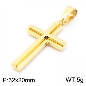 Stainless Steel Cross Pendant - KP130972-HR