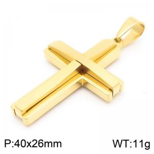 Stainless Steel Cross Pendant - KP130975-HR