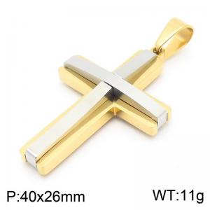 Stainless Steel Cross Pendant - KP130977-HR