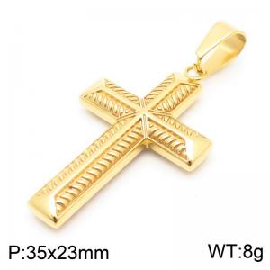 Stainless Steel Cross Pendant - KP130981-HR