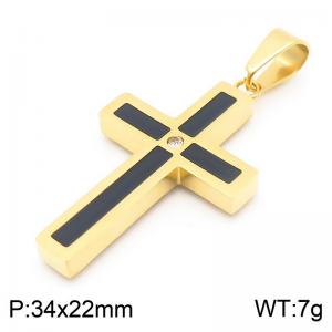 Stainless Steel Cross Pendant - KP130984-HR