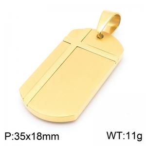 Stainless Steel Gold-plating Pendant - KP130993-HR