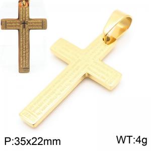 Stainless Steel Cross Pendant - KP130999-HR