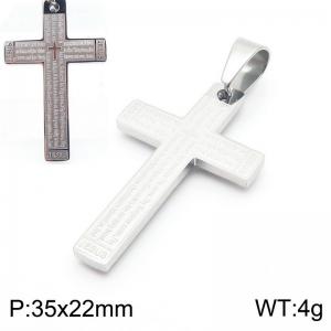Stainless Steel Cross Pendant - KP131001-HR