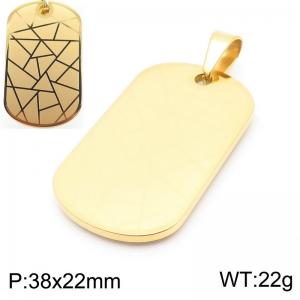 Stainless Steel Gold-plating Pendant - KP131002-HR