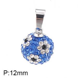 Stainless Steel Stone Pendant - KP18400-K