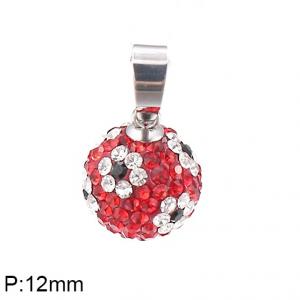 Stainless Steel Stone Pendant - KP18401-K