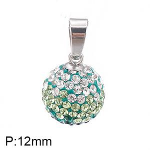 Stainless Steel Stone Pendant - KP19242-K