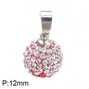 Stainless Steel Stone Pendant - KP19244-K