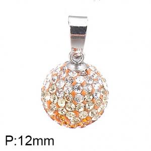 Stainless Steel Stone Pendant - KP19381-K