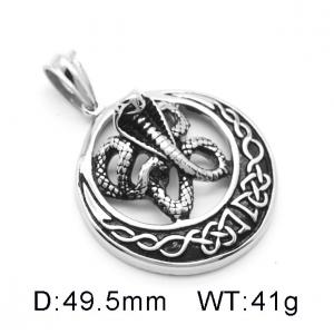 Casting personalized cobra hollow circular trendy men's pendant - KP31777-D
