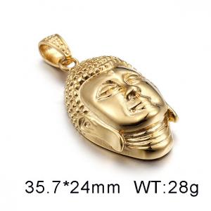 Stainless Steel Gold-plating Pendant - KP32168-D