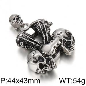 SS Skull Pendant - KP33324-D