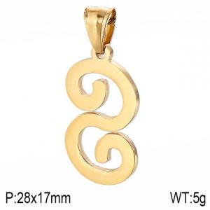 Stainless Steel Gold-plating Pendant - KP33475-D