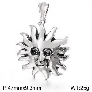 Rock Hip Hop Sun Guardian Stainless Steel Men's Pendant - KP36499-D