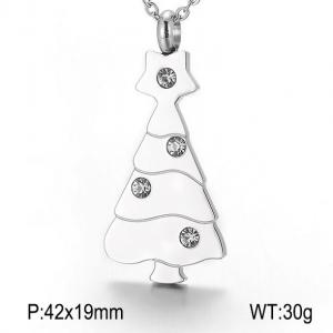 Stainless Steel Stone&Crystal Pendant - KP37808-K