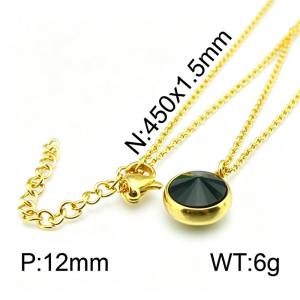 Stainless Steel Stone&Crystal Pendant - KP38960-Z