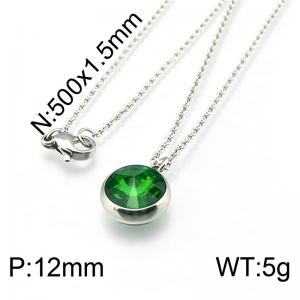 Stainless Steel Stone&Crystal Pendant - KP38964-Z