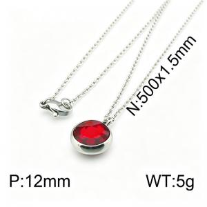 Stainless Steel Stone&Crystal Pendant - KP38965-Z