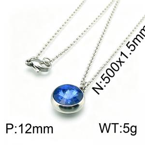 Stainless Steel Stone&Crystal Pendant - KP38967-Z