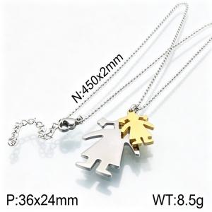 Stainless Steel Gold-plating Pendant - KP39568-Z