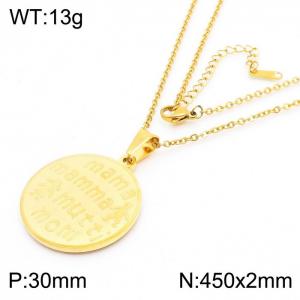 Stainless Steel Gold-plating Pendant - KP39841-D