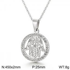 Stainless Steel Stone&Crystal Pendant - KP39914-K