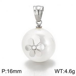 Stainless Steel Stone&Crystal Pendant - KP40248-K