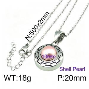 SS Shell Pearl Pendant - KP40868-Z