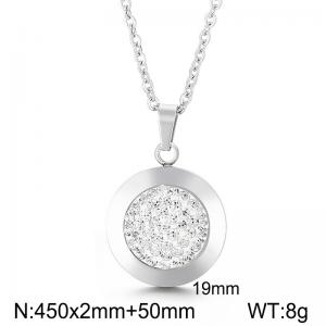 Stainless Steel Stone & Crystal Pendant - KP41283-Z