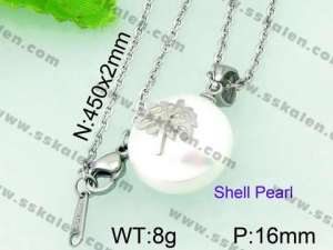 SS Shell Pearl Pendant - KP41792-K