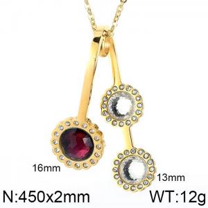 Stainless Steel Gold-plating Pendant - KP42413-K