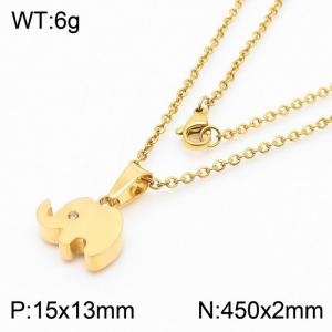 Stainless Steel Gold-plating Pendant - KP42443-K