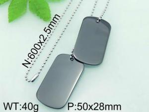 Stainless Steel Black-plating Pendant - KP42712-KL